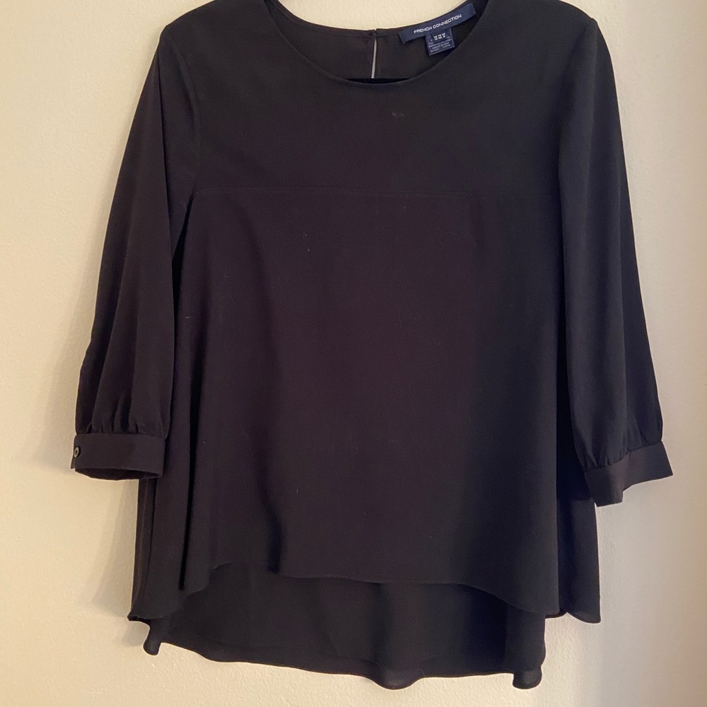 French Connection flowy blouse black 8